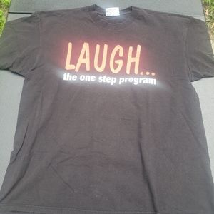 Vintage 90s Mens Comic T-shirt XL (Laugh)